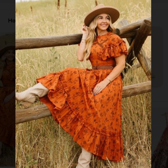 Ivy City Co Dresses & Skirts - Ivy City Co Shae Dress in Burnt Orange
